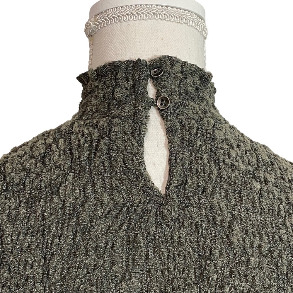 ANTHROPOLOGY - DELETTA‎ - SIZE XS -SHEER SMOCKED LOOSE KNIT TOP - A-LINE CUT B22 - Picture 4 of 9